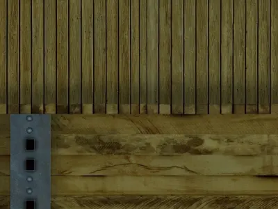 HD Wooden Bridges 3D model