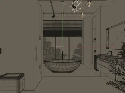 German modern bathroom 1 3D model
