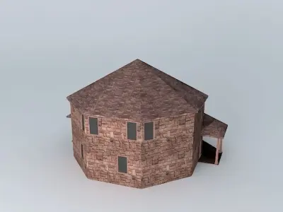 Octagon Cottage Free 3D model