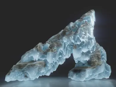 Low poly Frozen Rock 230505 Low-poly 3D model