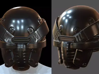 Helmet plastic Low-poly 3D model Low-poly 3D model
