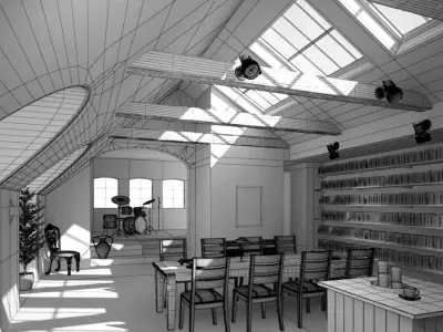 Photorealistic House Interior Collection 3D model 2
