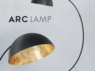 The Arc Black Floor Lamp 3D model