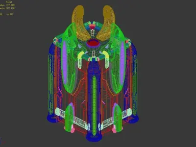Different dimension - building - wall 04 3D model