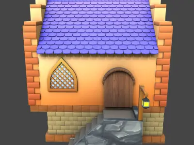 House Stylized 3d model Low-poly 3D model