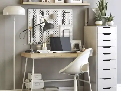 Office workplace 65 3D model