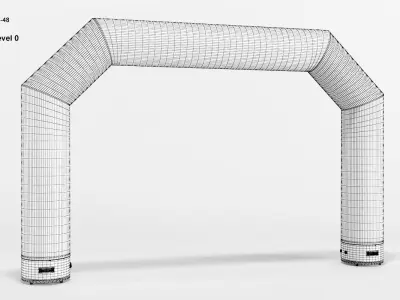 Angled inflatable arch Axion 400-800 3D model