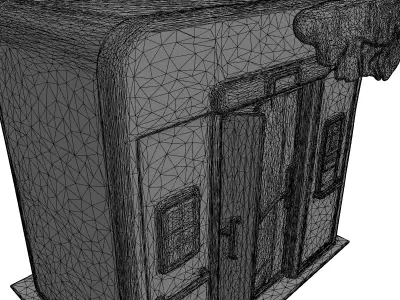 Modern Elevator Door System Low-poly 3D model