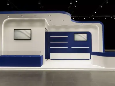 Exhibition booth design 3D model  3m x 8m 3D model