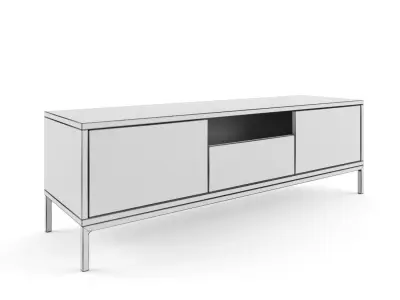 Meuble TV Dover Seaford avec 2 portes et tiroir 3D model