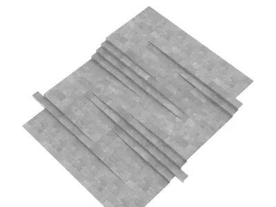 Ramp Stair Low-poly 3D model