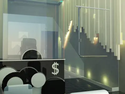 office for currency changing 3D model