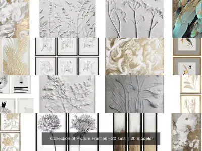 Collection of Picture Frames - 20 sets  3D Model Pack 5