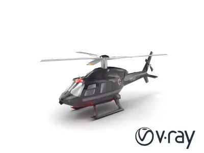 MidnightMedic EVAC Helicopter model pack Low-poly 3D model