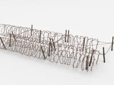 Barb Wire Obstacle 3D model purchase