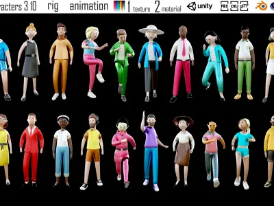  cartoon characters 3 10 Glamour 