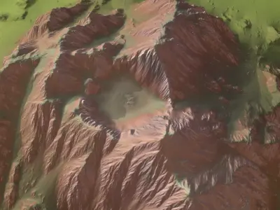 terrain hills mountains 02 3D model