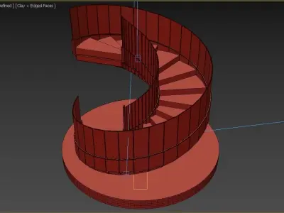 Elegant Spiral Staircase for a Touch of Class 3D model 3D model