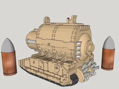 6mm OvercompensationHammer Superheavy Tank 3D print model