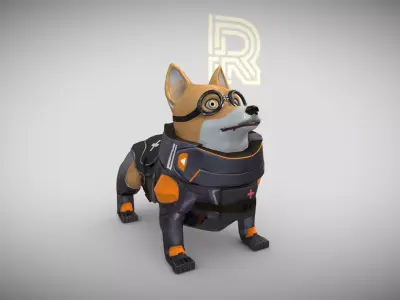 Medic Dog - DrZarkov Low-poly 3D model