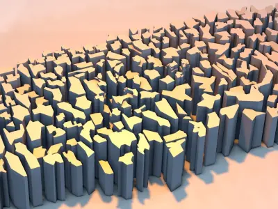 futuristic architecture set - 27 3D model