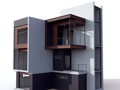 House Modern Villa 02 Low-poly 3D model