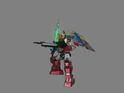 Attacker Gundam 14 A 3D model