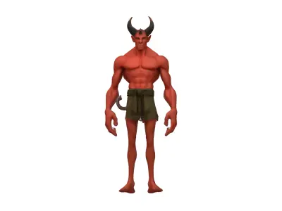 3D Devil Character Model 3D model