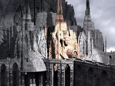 Alien Holy Temples 2 Kit bash 3D model