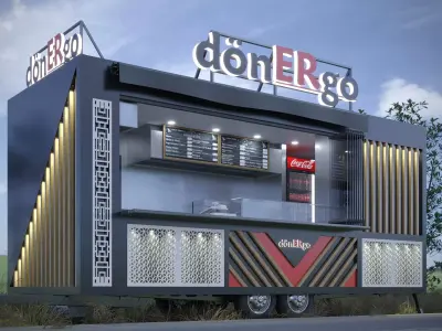 CONTAINER FOOD TRUCK IMMBIS DONERGO 3D model