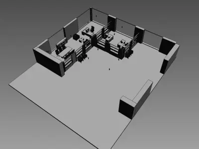 office interior partition pr2-722 3D model
