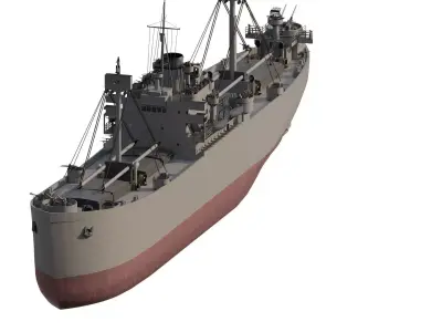 WW2 US NAVY CARGO CARRIER  3D model