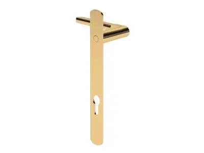  Straight Narrow Door Handle Brass 3D model