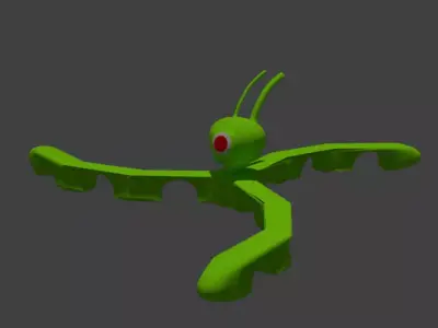 Alien Squid Low-poly 3D model