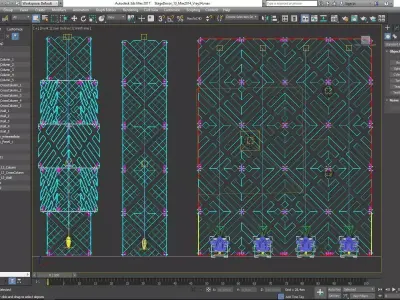 Stage Decor 13 Modular Wall Column 3D model