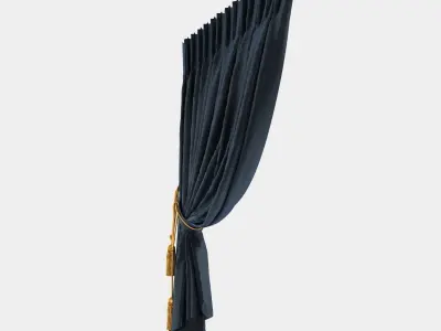 Velvet Stitched Curtain 3D model