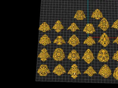 30 rings 3D print model