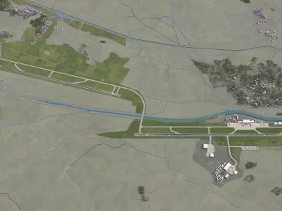 Pyongyang - 3D Airport Model Low-poly 3D model