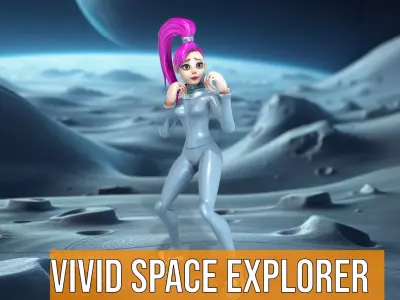 Vivid Space Explorer model pack Low-poly 3D model