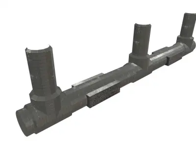 Airduct Ceiling Low Poly Low-poly 3D model