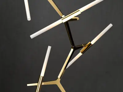 Chandelier agnes 20 lights vertical 3D model