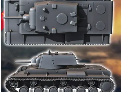 KV-1 M1939 - Soviet army WW2 Second World East front Ostfront RP 3D print model