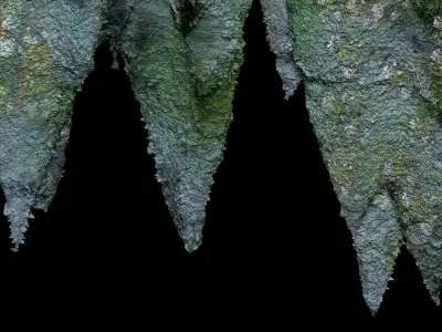 Natural Stone Is Actually Mossy Floating Island V1 Low-poly 3D model