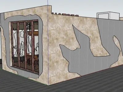 ABANDONED RESTAURANT Low-poly 3D model