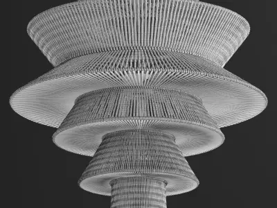 Newport Natural Chandelier 3D model