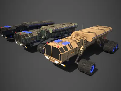 Rover Five Low-poly 3D model