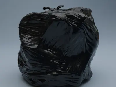 Trashbag - Large Low-poly 3D model