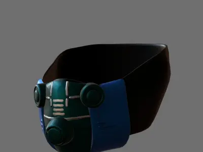 Gas mask helmet 3d model scifi Low-poly  Low-poly 3D model 280