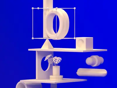 3D composition kitbash set 3D model