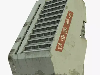 Sci Fi Building PBR Low-poly 3D model